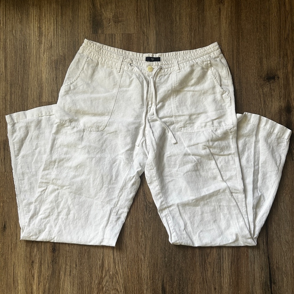 GAP White Linen Pants